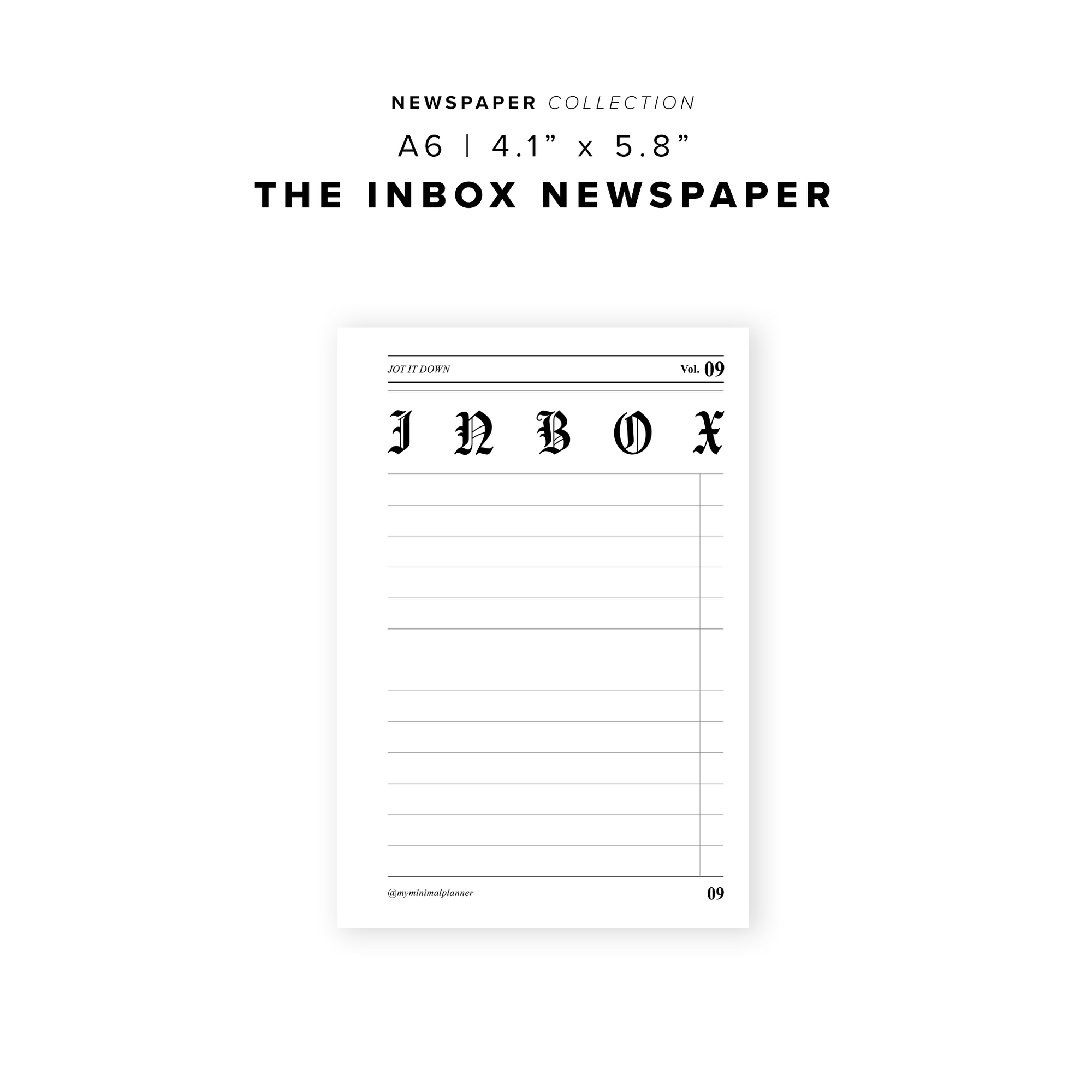 PR366 - The Inbox Newsaper - Printable Insert