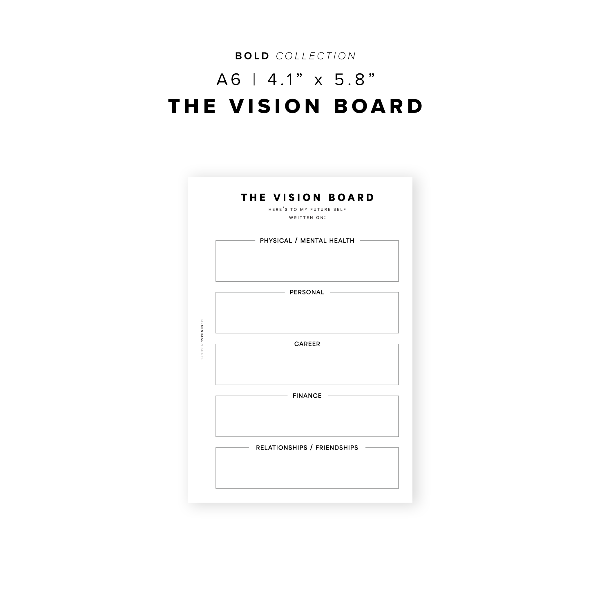 PR235 - The Vision Board - Printable Insert – My Minimal Planner