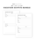 PR262 - Vacation Outfits Bundle - Printable Insert