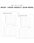 PR218 - What I Read Weekly - Printable Insert