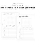 PR223 - What I Spend in a Week - Printable Insert