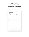 PR286 - Yearly Events - Printable Insert