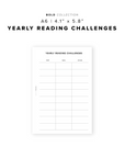 PR310 - Yearly Reading Challenges - Printable Insert