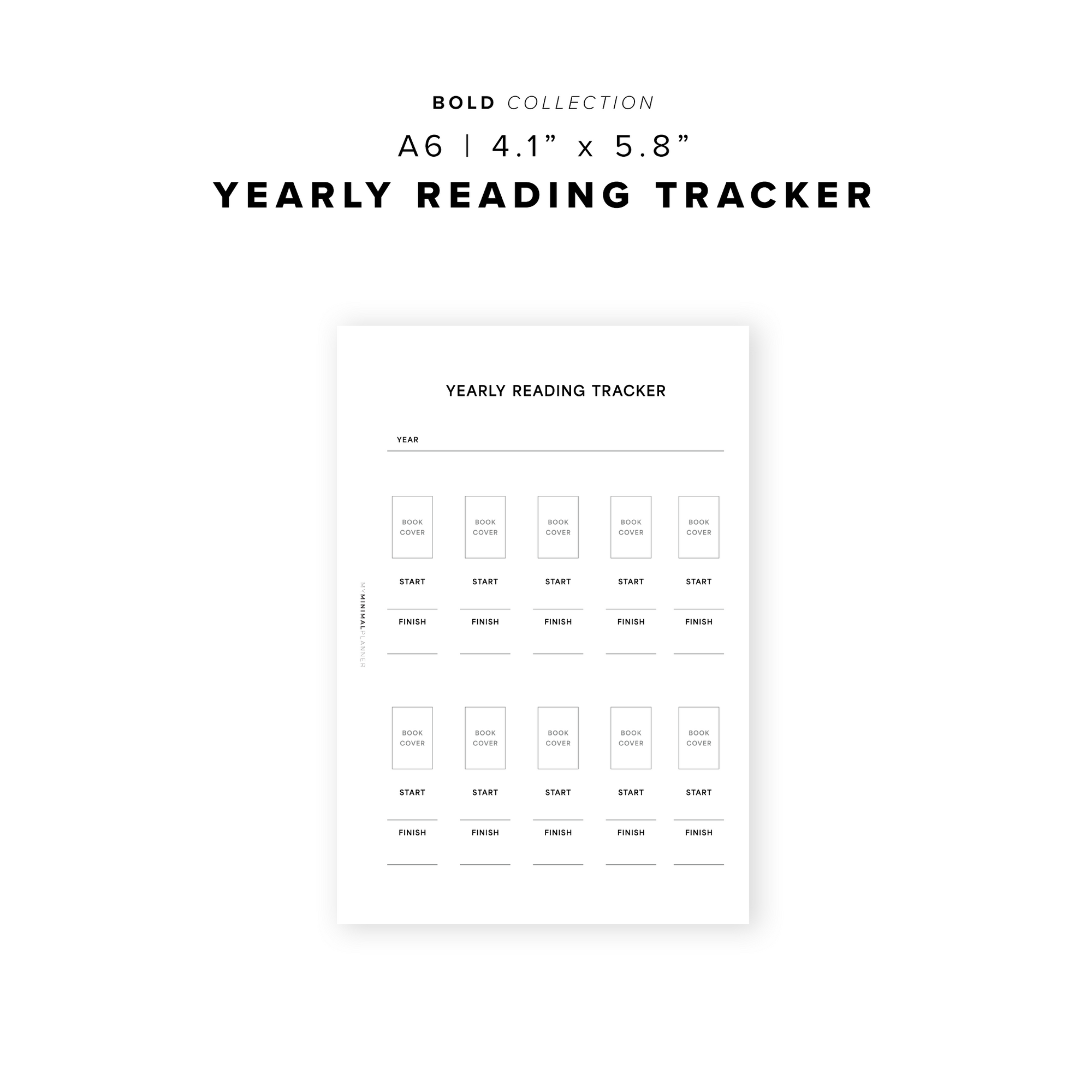 PR364 - Yearly Reading Tracker - Printable Insert