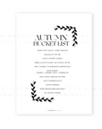 PRD175 - Autumn Bucket List - Printable Dashboard