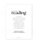 PRD206 - Benefits of Reading - Printable Dashboard