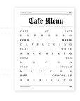PRD261 - Cafe Menu Newspaper V4 - Printable Dashboard