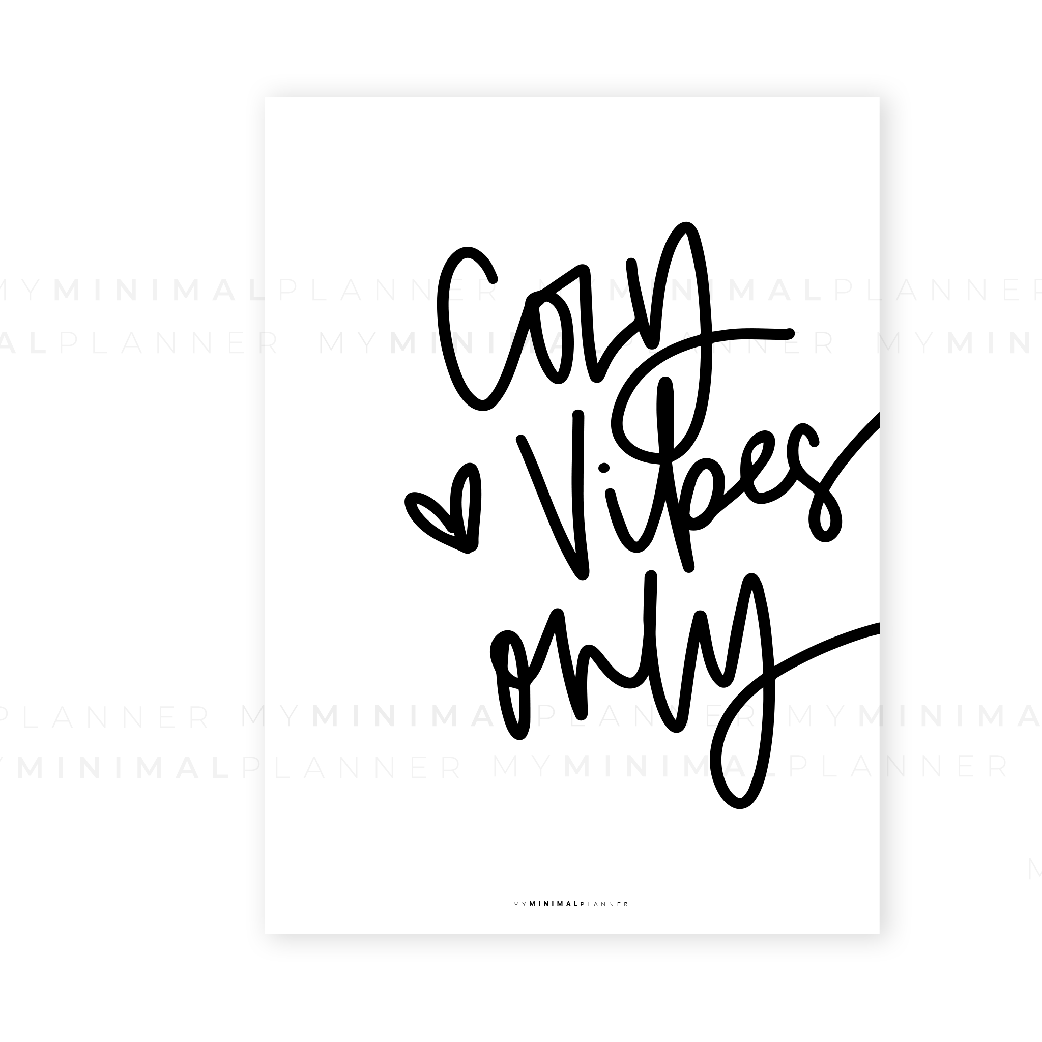 PRD222 - Cozy Vibes Only - Printable Dashboard