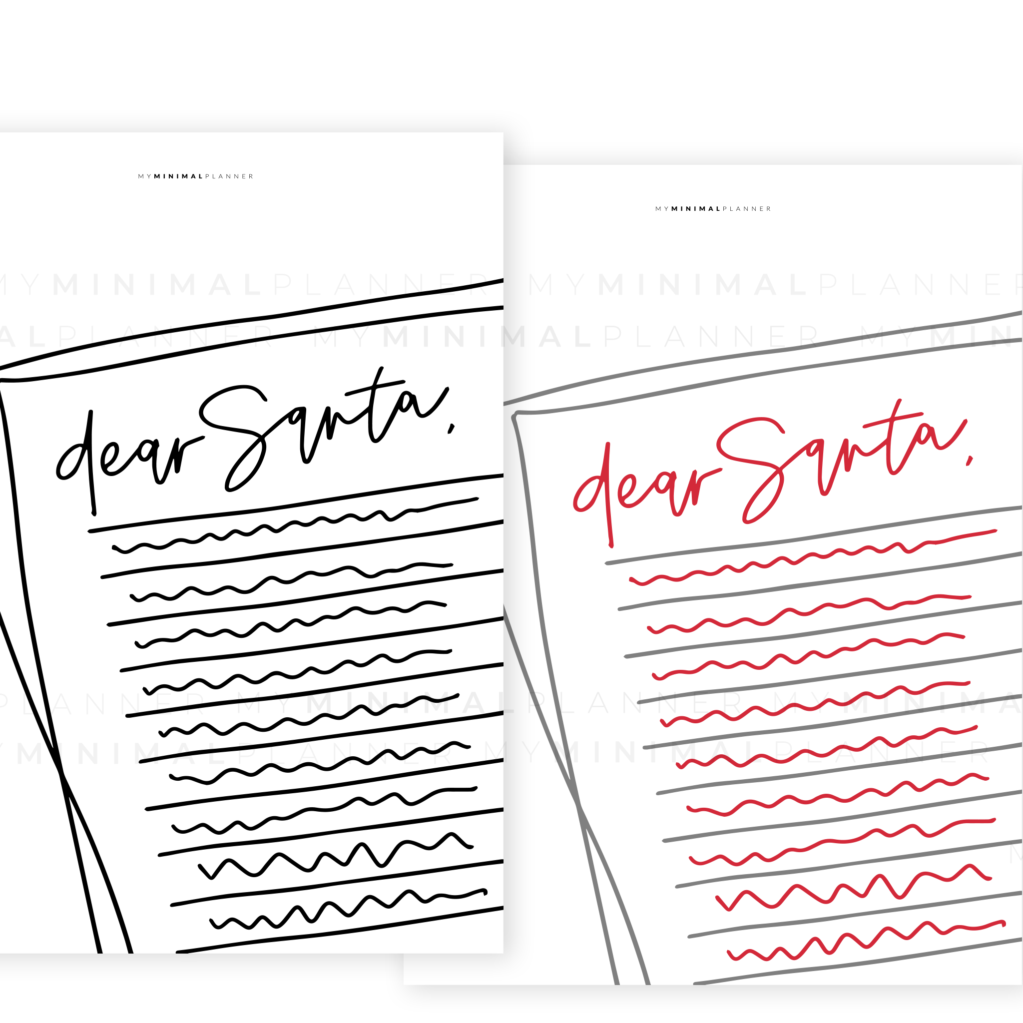 PRD235 - Dear Santa - Printable Dashboard – My Minimal Planner