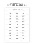 PRS05 - Divider Labels 2 - Printable Stickers