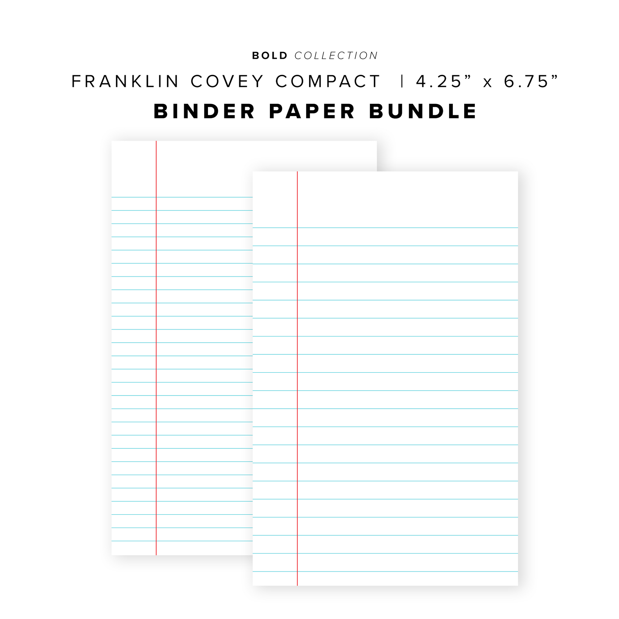 PR304 - Binder Paper Bundle - Printable Insert – My Minimal Planner