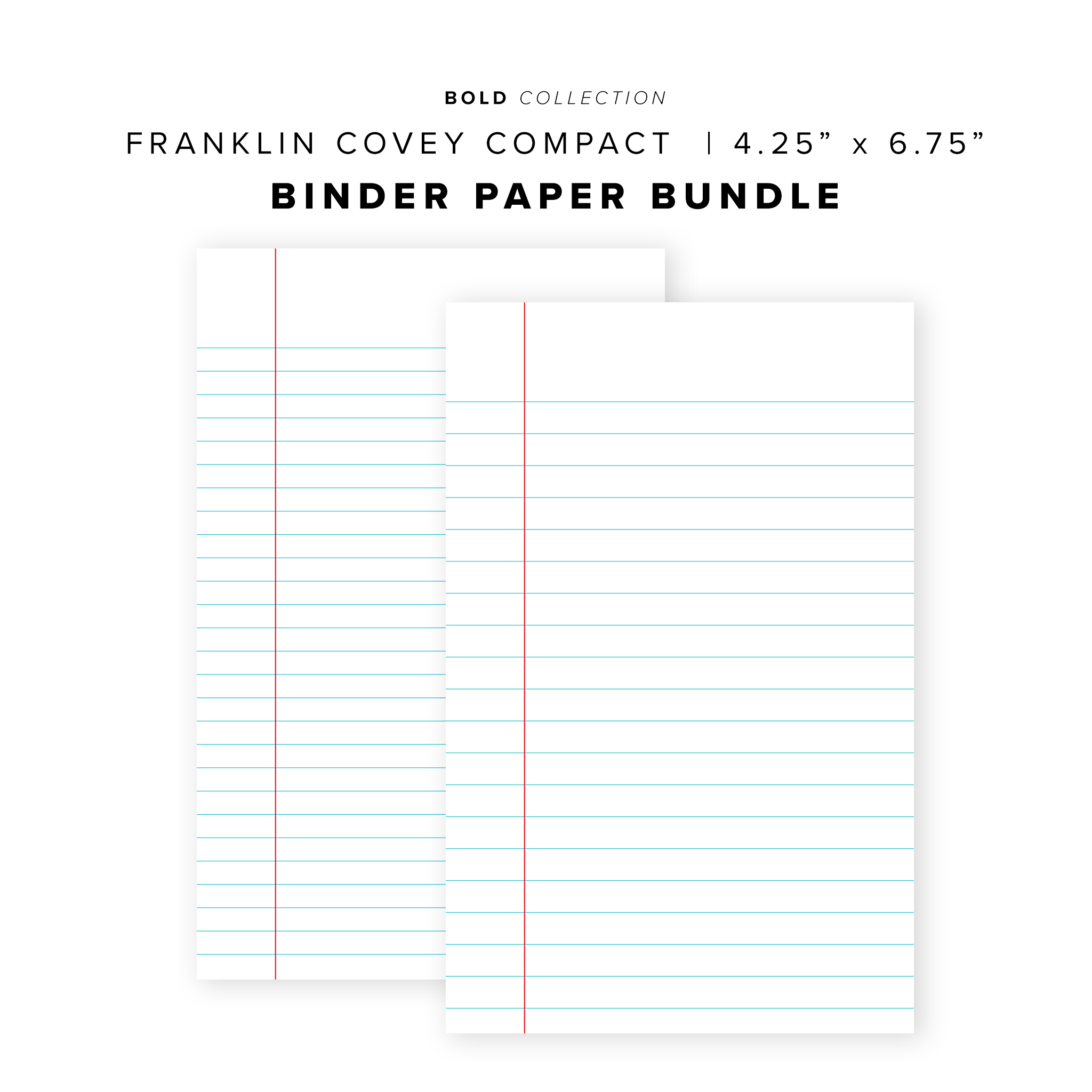 PR304 - Binder Paper Bundle - Printable Insert