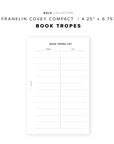 PR291 - Book Tropes - Printable Insert