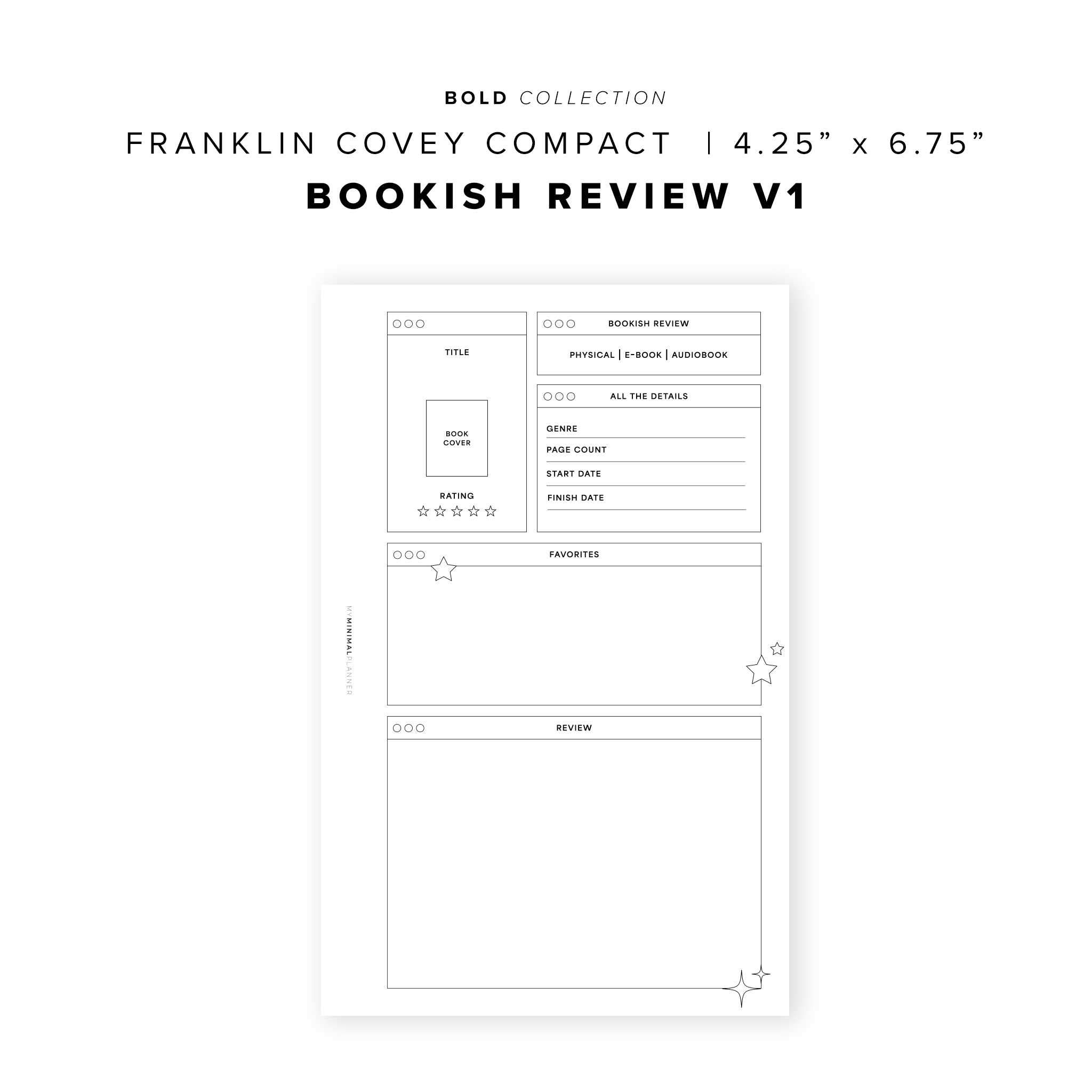 PR303 - Bookish Review V1 - Printable Insert