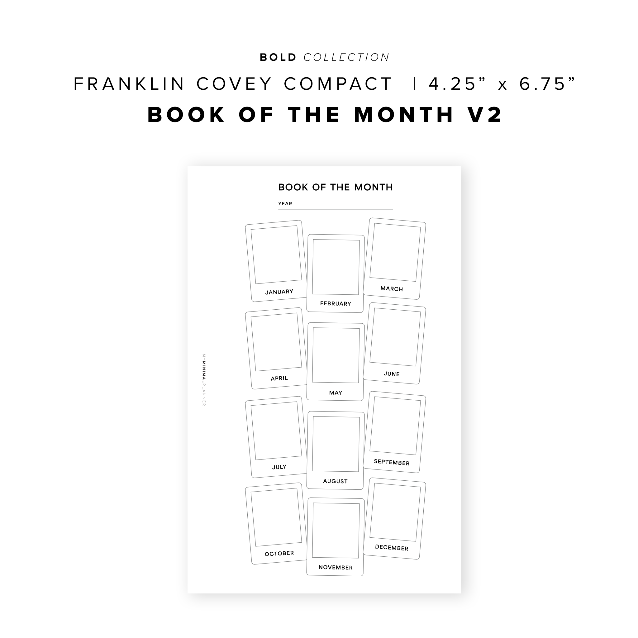 PR301 - Book of the Month V2 - Printable Insert