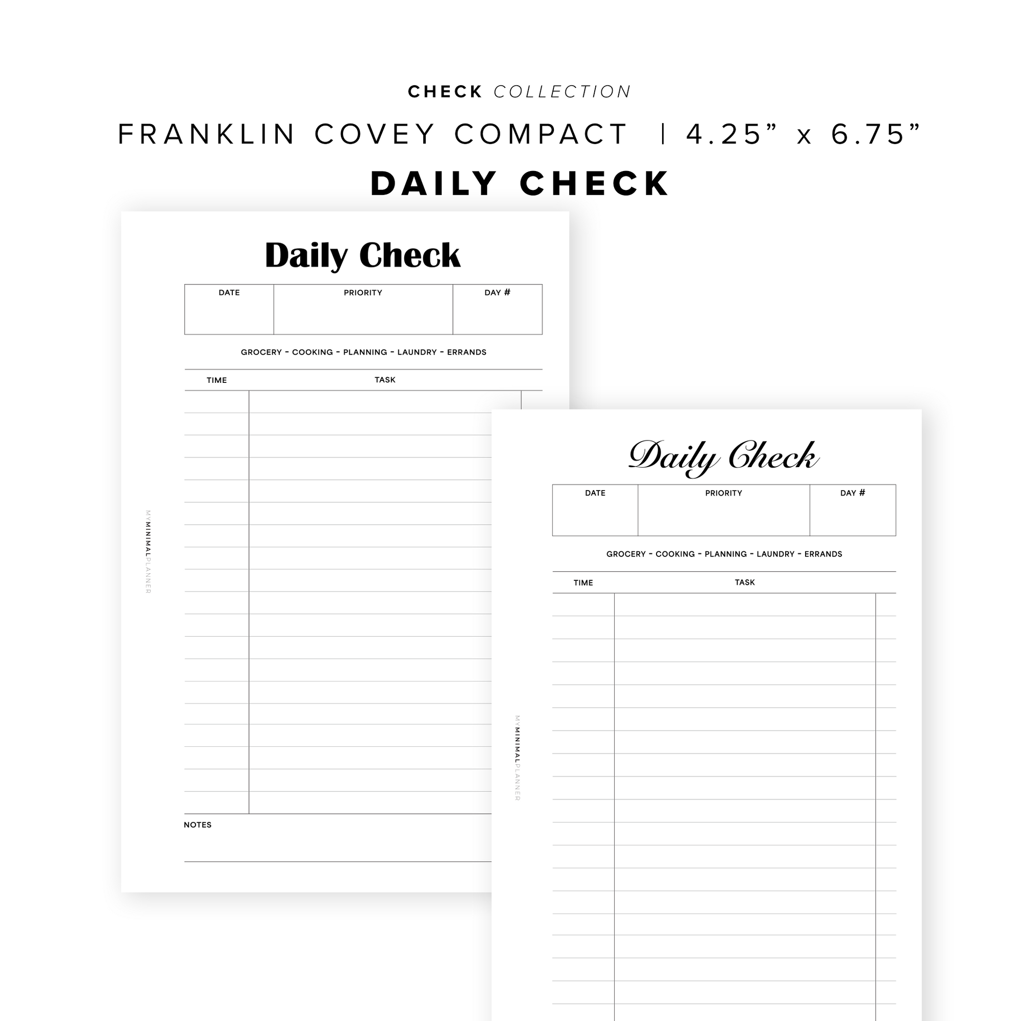PR348 - Daily Check - Printable Insert