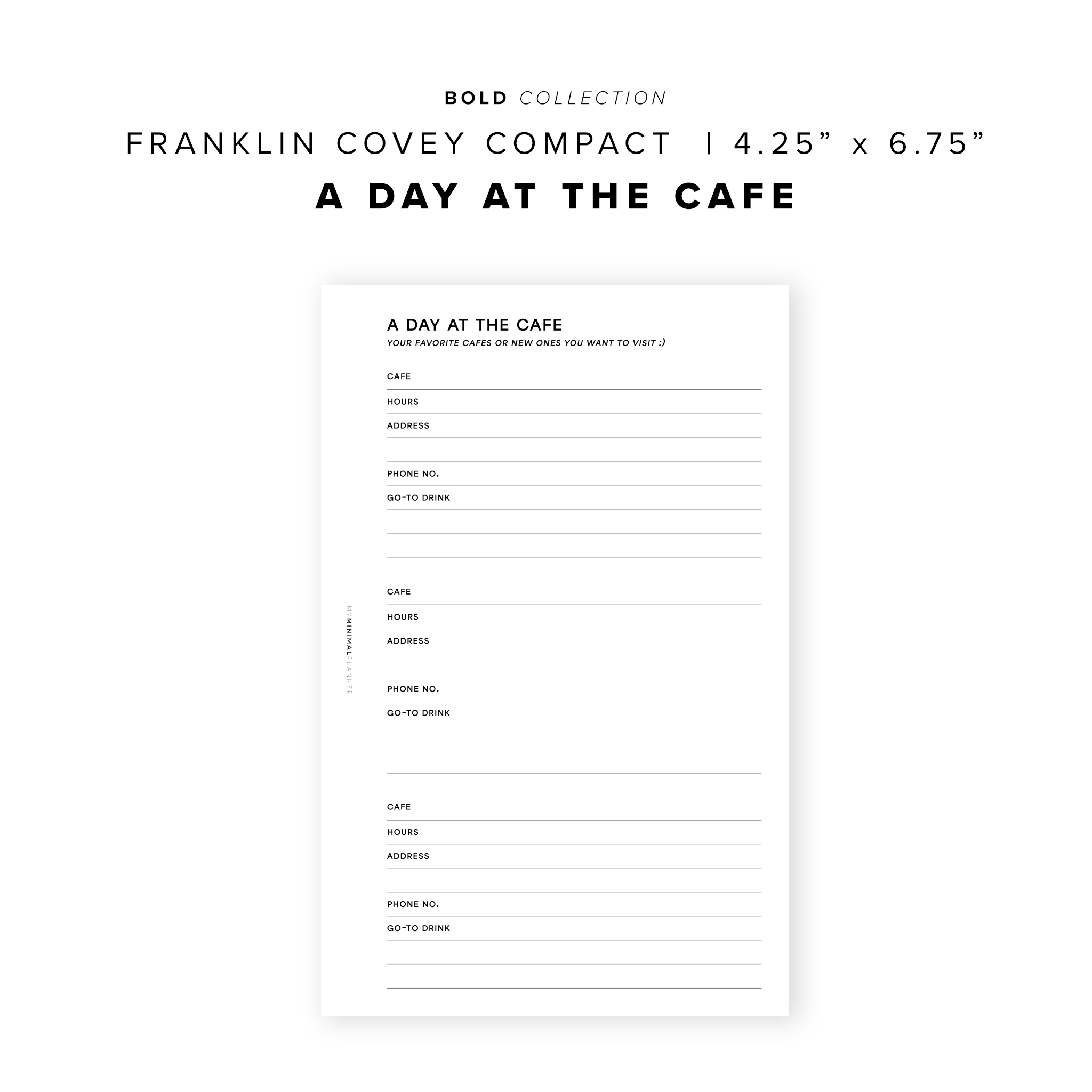 PR289 - Day at the Cafe - Printable Insert