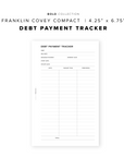 PR225 - Debt Payment Tracker - Printable Insert