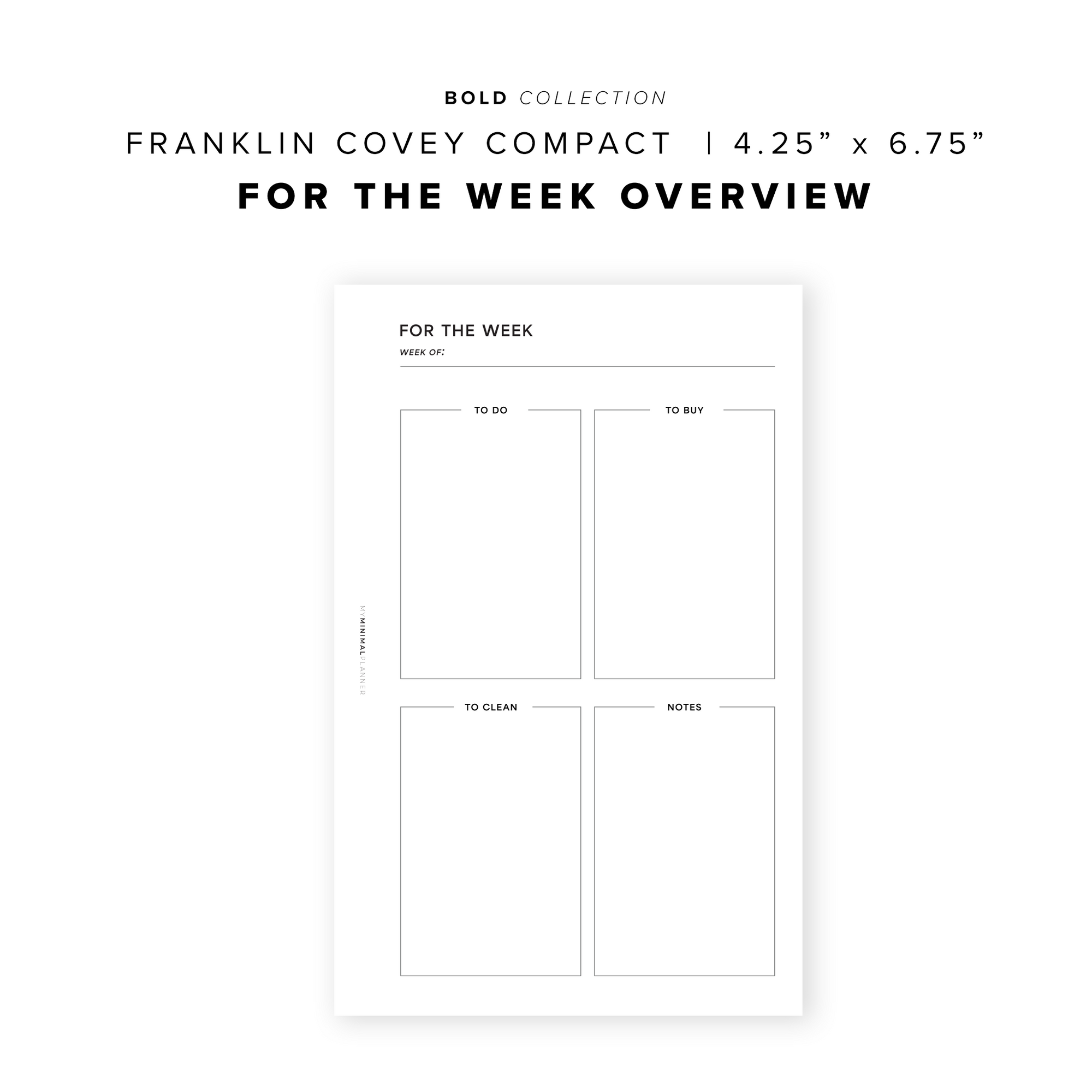 PR219 - For the Week - Printable Insert