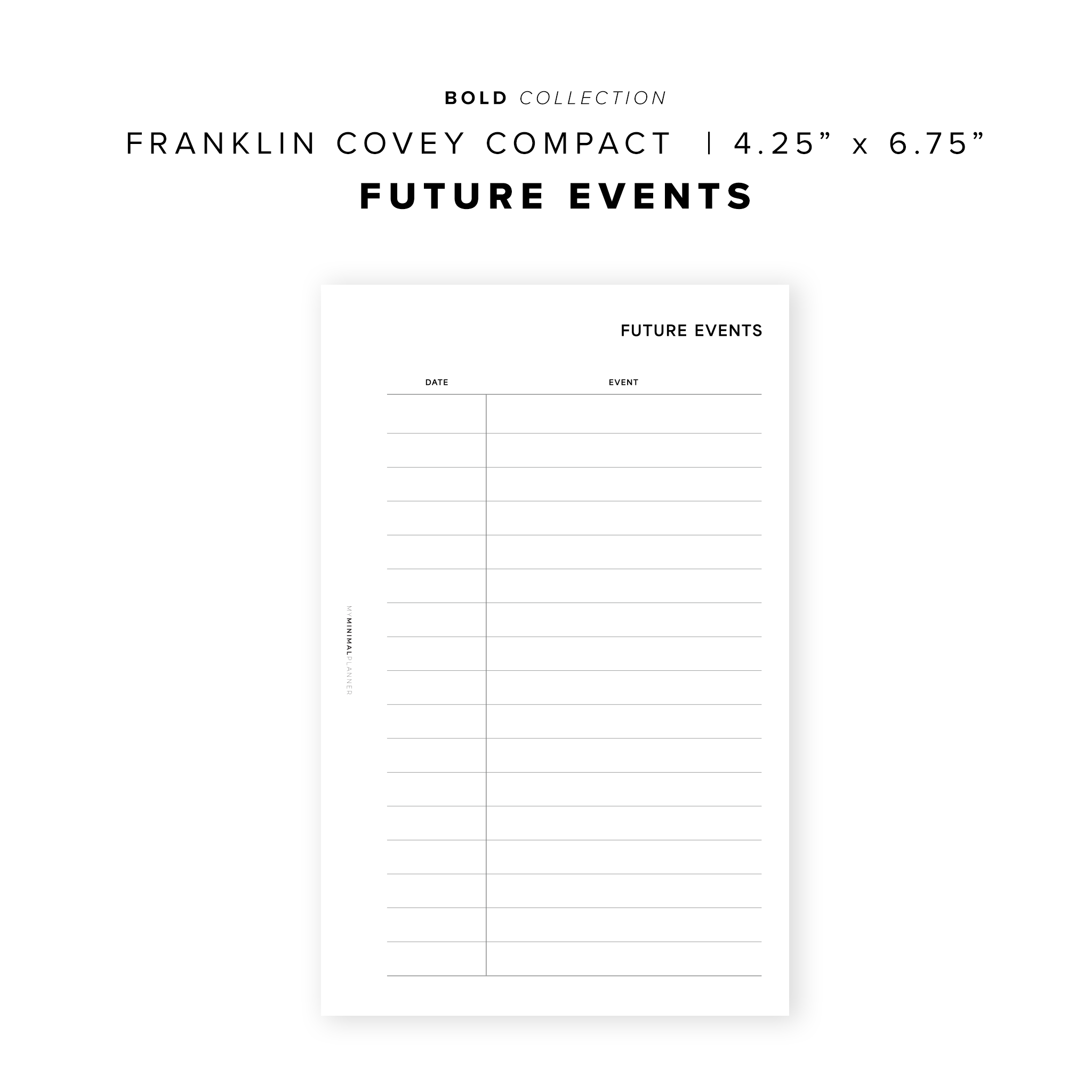 PR296 - Future Events - Printable Insert