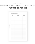 PR292 - Future Expenses - Printable Insert