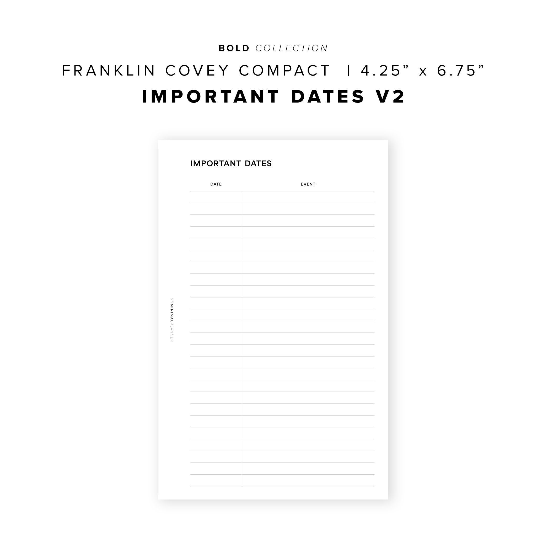 PR323 - Important Dates V2 - Printable Insert