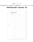 PR323 - Important Dates V2 - Printable Insert