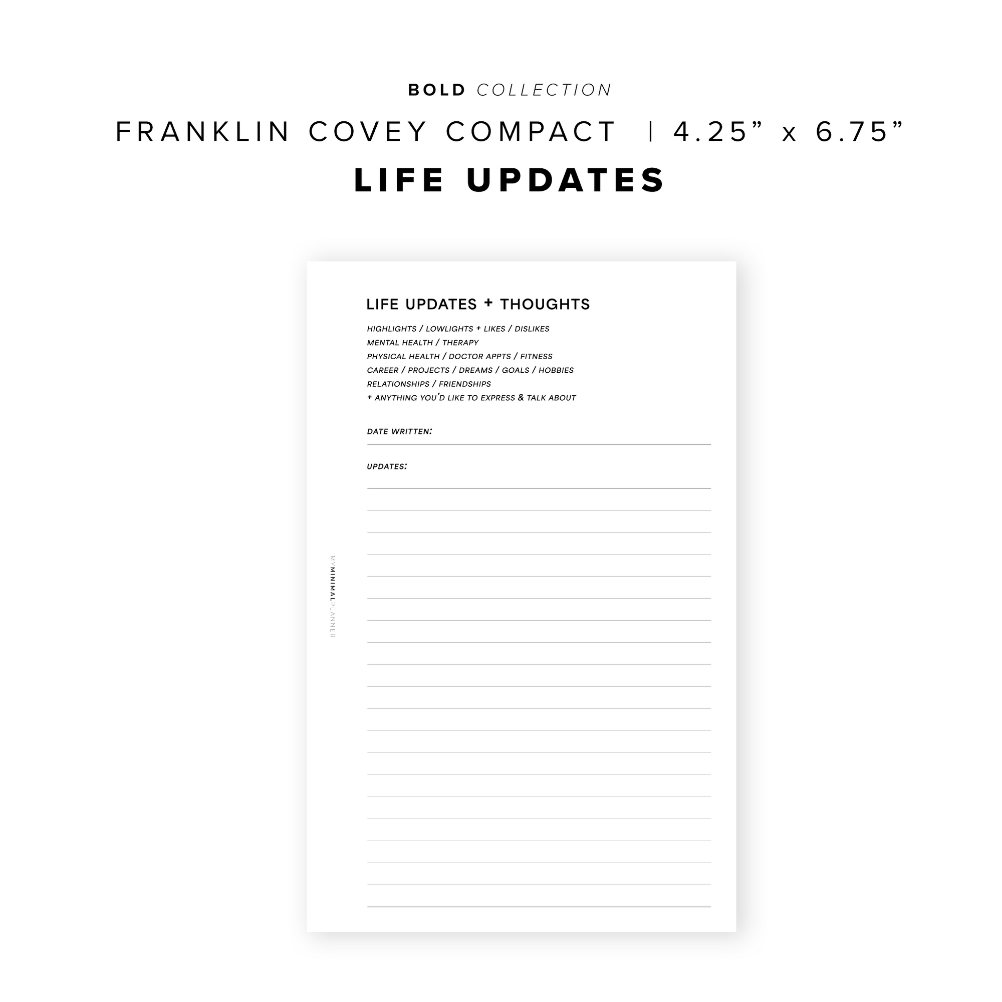 PR220 - Life Updates - Printable Insert
