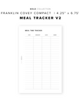 PR352 - Meal Time Tracker V2 - Printable Insert