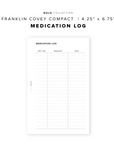 PR284 - Medication Log V2 - Printable Insert