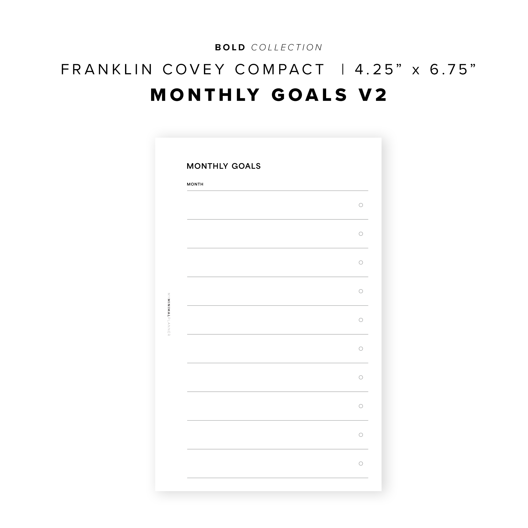 PR324 - Monthly Goals V2 - Printable Insert