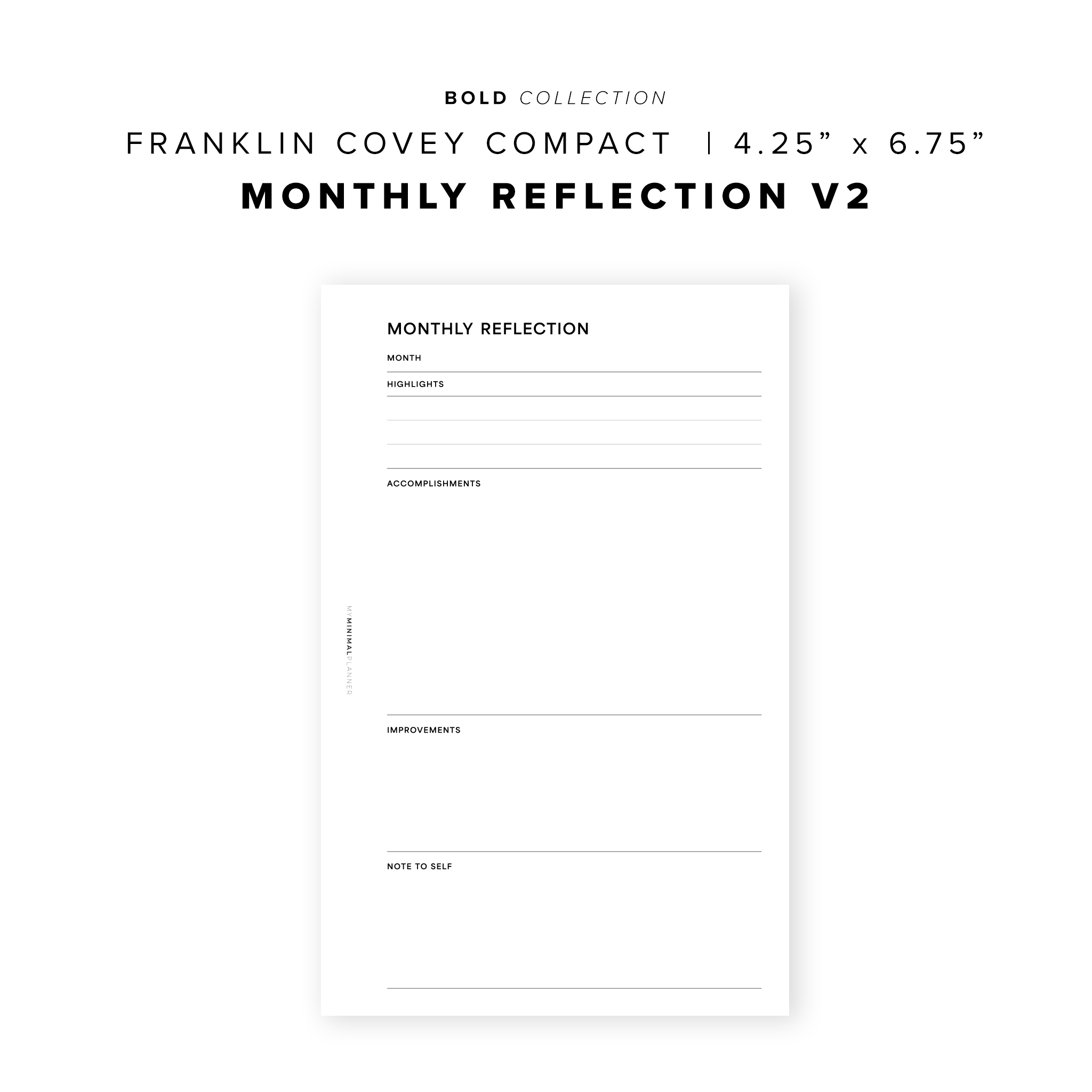 PR325 - Monthly Reflection V2 - Printable Insert