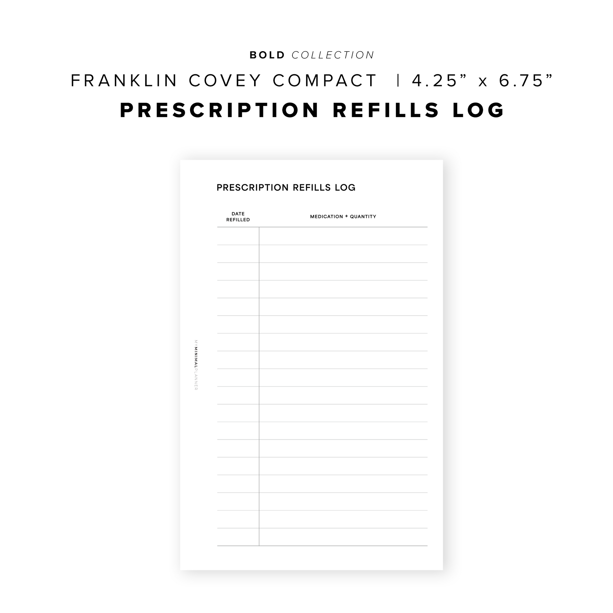 PR358 - Prescription Refills - Printable Insert