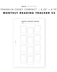 PR300 - Monthly Reading Tracker V2 - Printable Insert