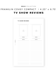 PR363 - TV Show Reviews - Printable Insert