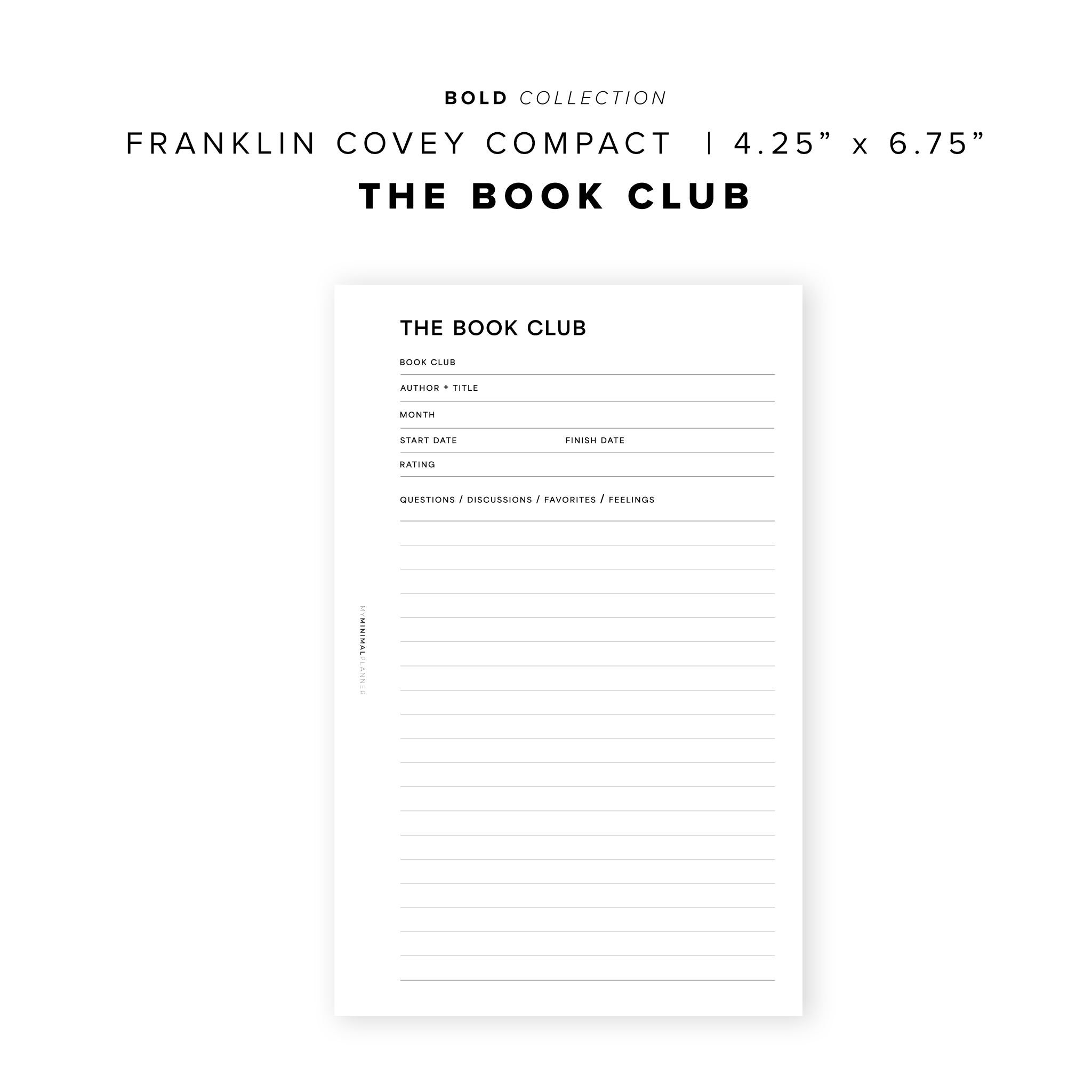 PR234 - The Book Club - Printable Insert