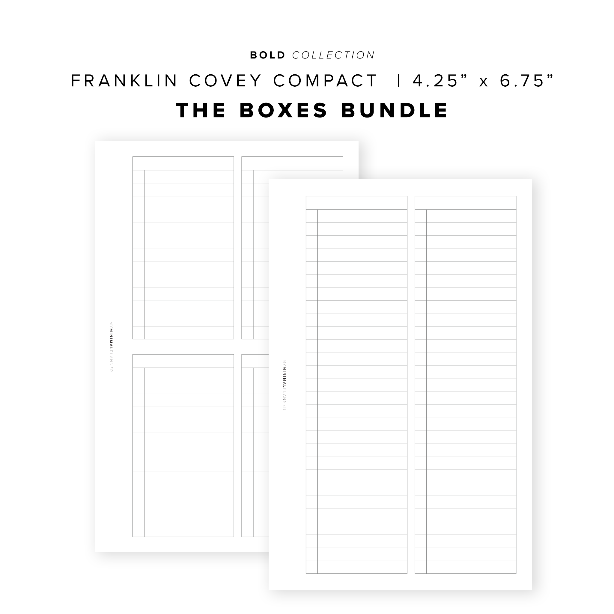 PR259 - The Boxes Duo - Printable Insert – My Minimal Planner