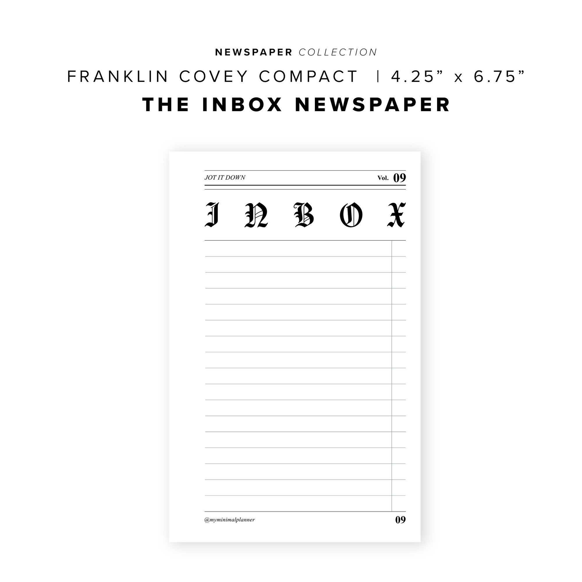 PR366 - The Inbox Newsaper - Printable Insert