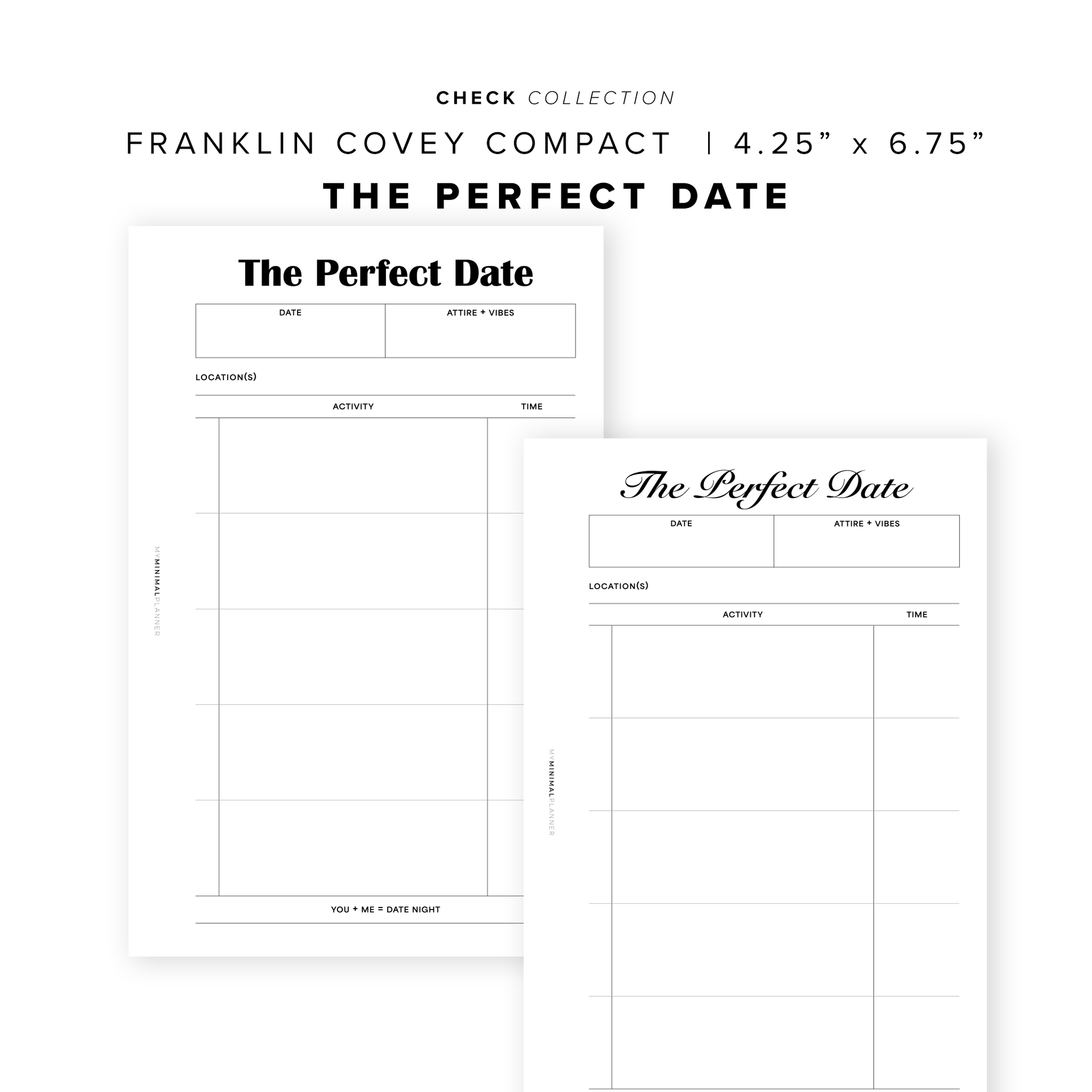 PR347 - The Perfect Date - Printable Insert