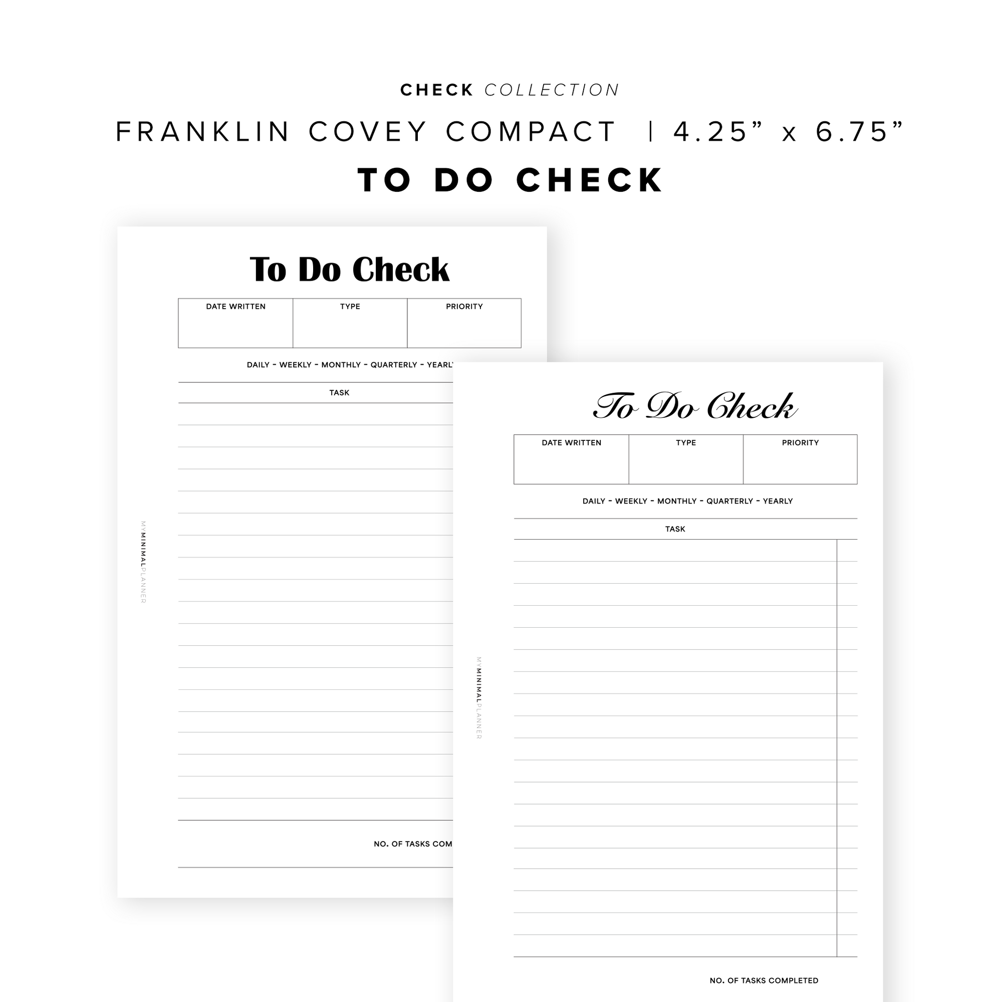 PR357 - To Do Check - Printable Insert