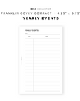 PR286 - Yearly Events - Printable Insert