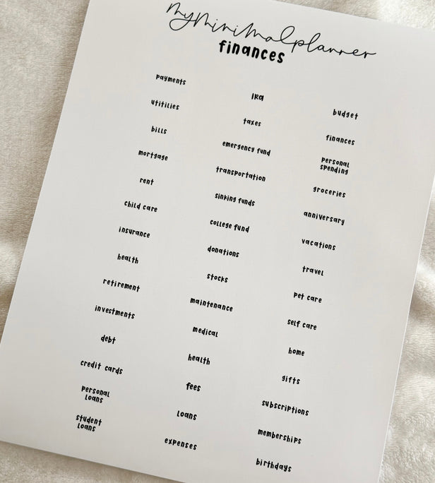 Printable Stickers – My Minimal Planner