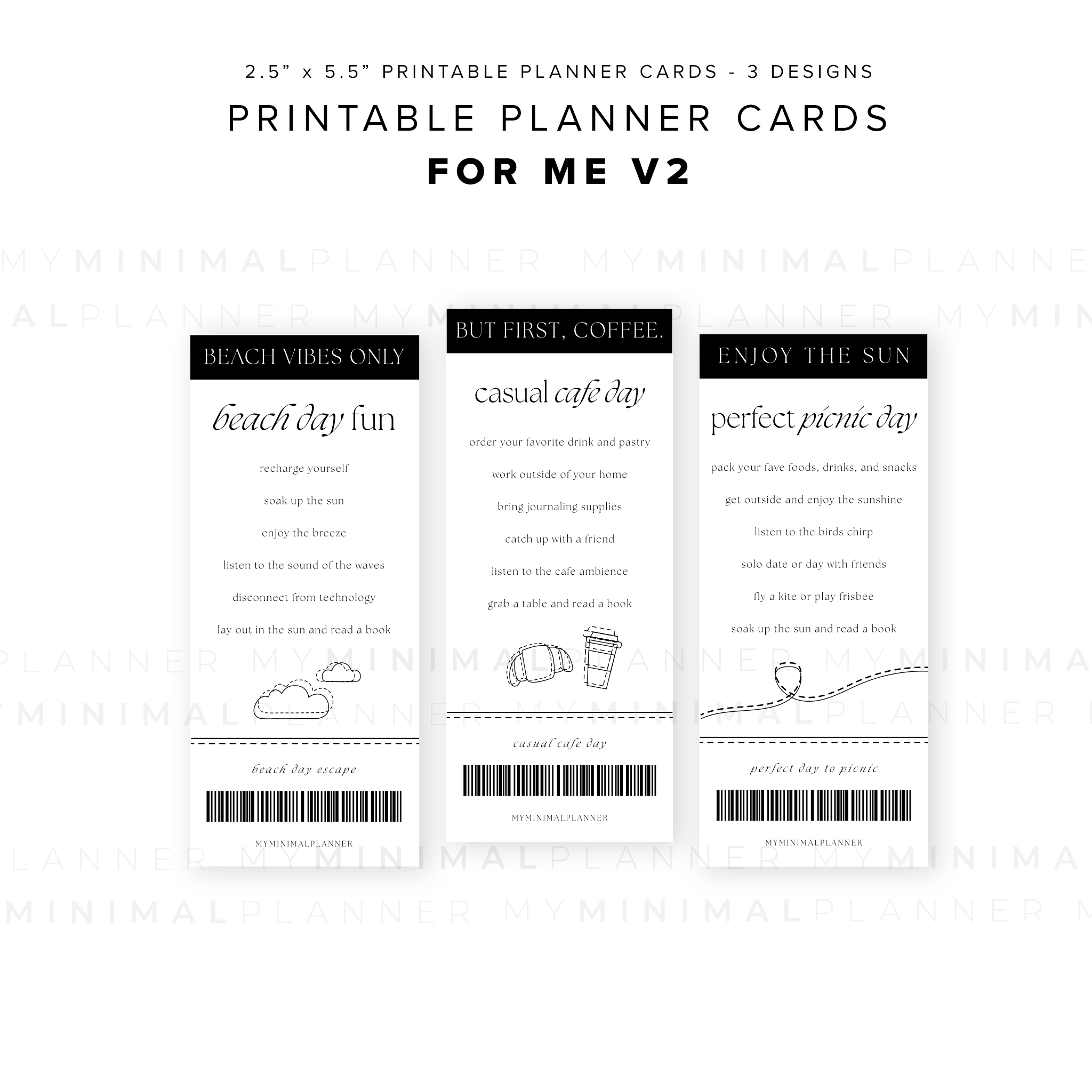 PPC28 - For ME 2 - Printable Planner Cards