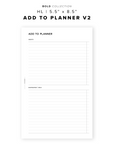 PR285 - Add to Planner V2 - Printable Insert