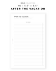 PR269 - After the Vacation - Printable Insert
