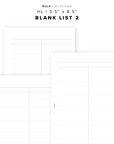 PR315 - Blank List 2 - Printable Insert