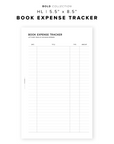 PR278 - Book Expense Tracker - Printable Insert