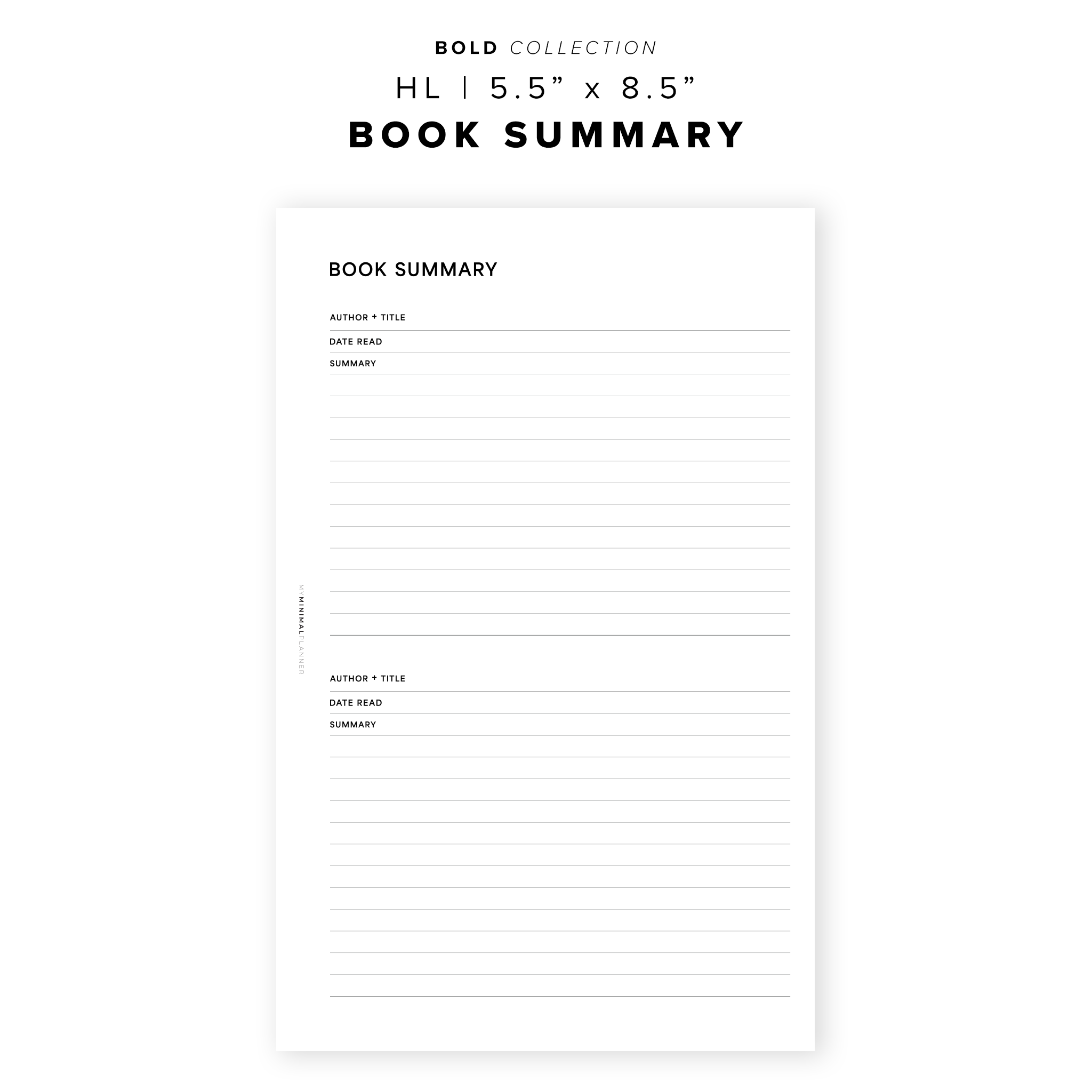 PR302 - Book Summary - Printable Insert