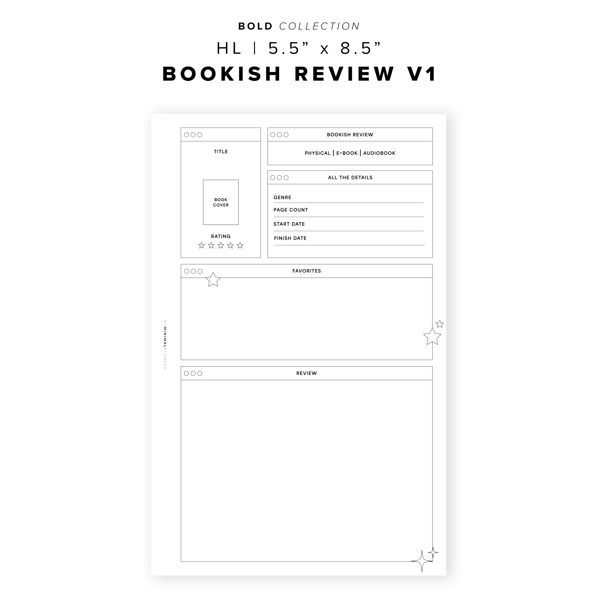 PR303 - Bookish Review V1 - Printable Insert