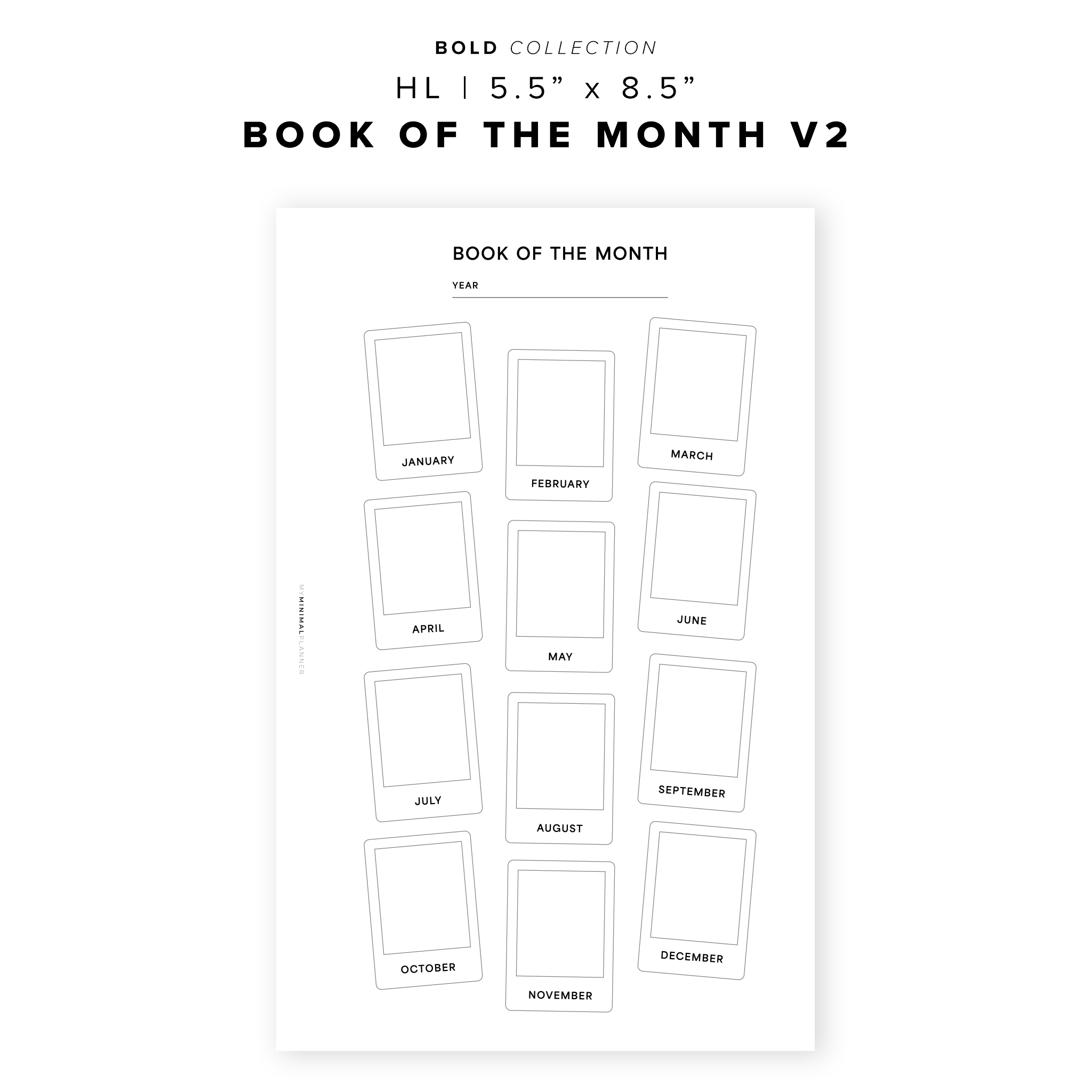 PR301 - Book of the Month V2 - Printable Insert